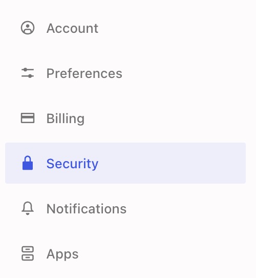 WordPress.com account settings with Security selected, where Connected applications is available