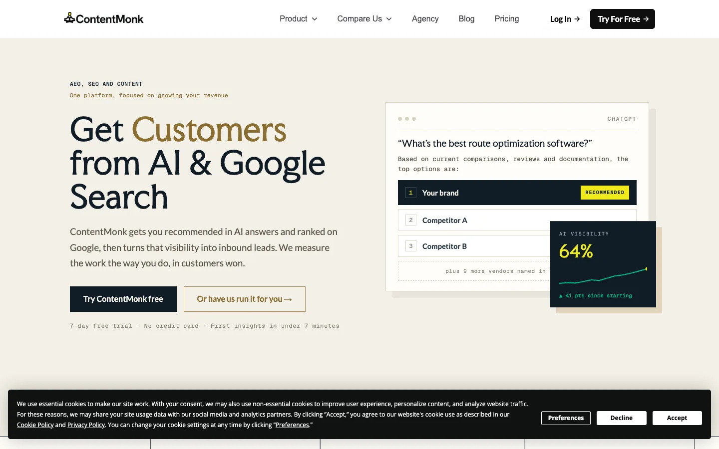 ContentMonk official homepage, captured 2026-10-25