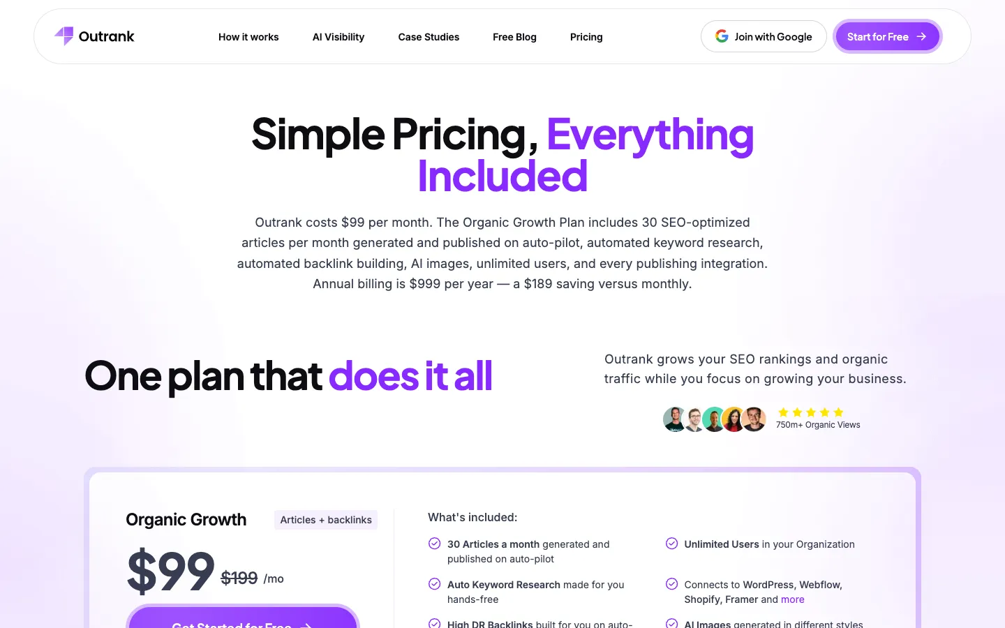 Outrank Official pricing and plan details