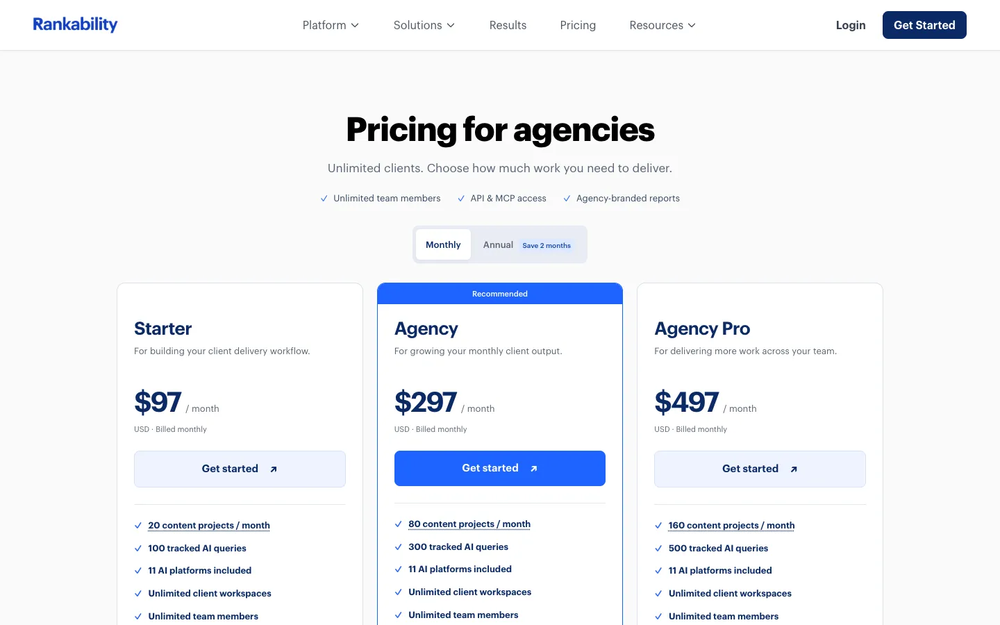 Rankability Official pricing and plan details