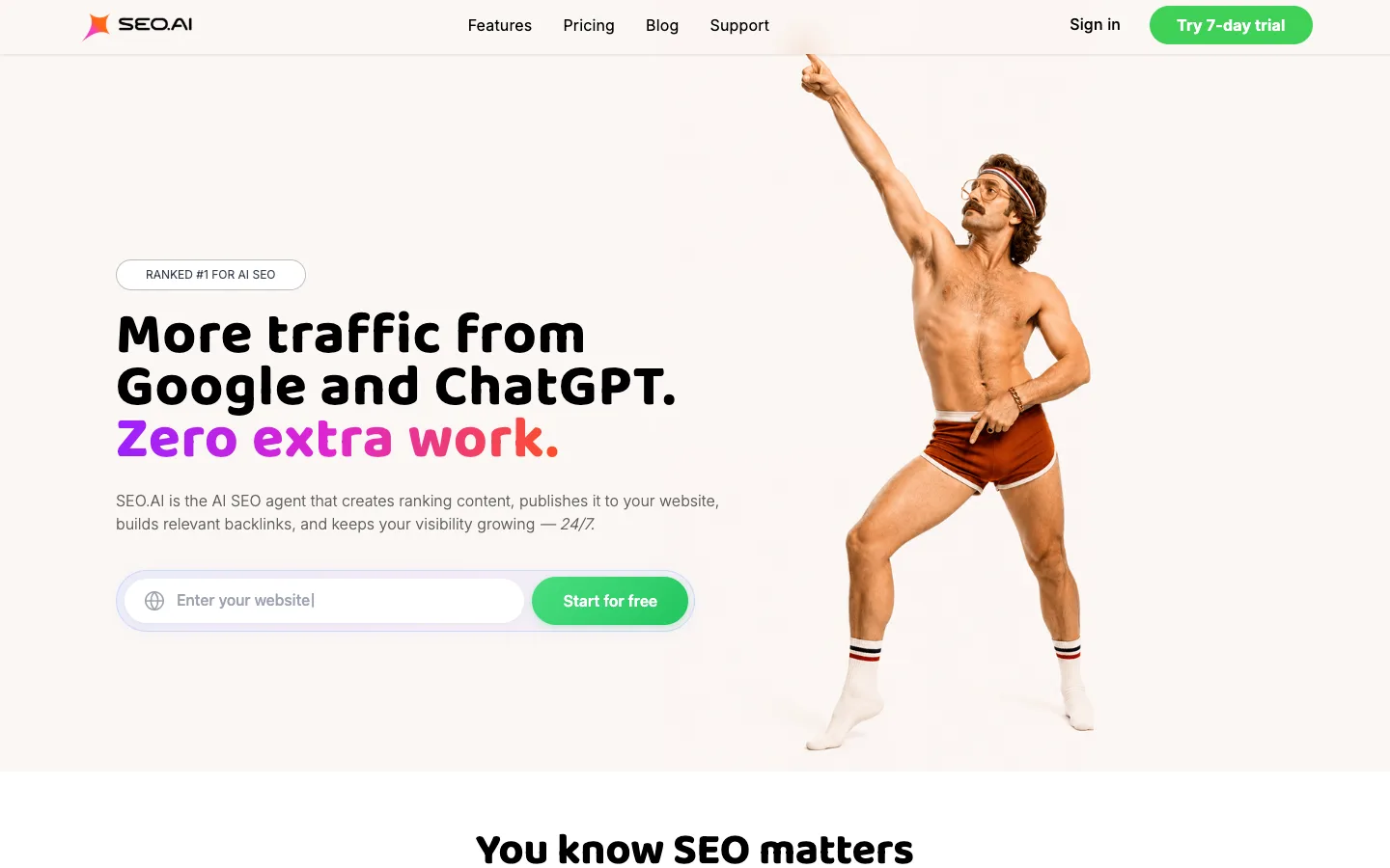SEO.ai official homepage, captured 2026-10-25