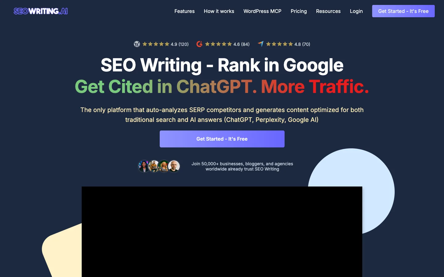 SEO Writing AI official homepage, captured 2026-10-25
